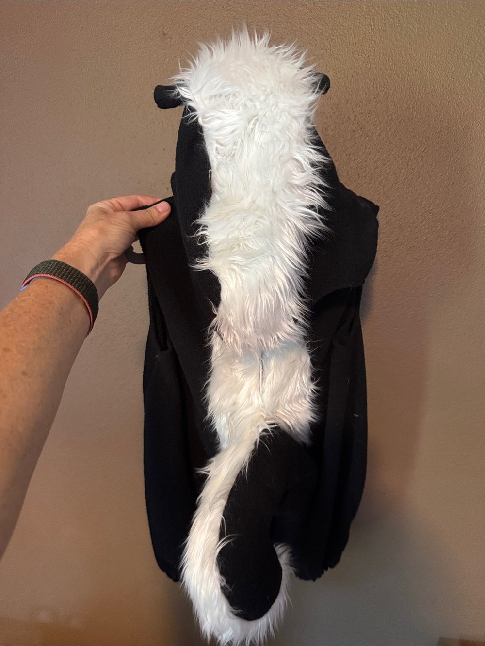 Pottery Barn Kids Black and White Skunk Hooded Costume Tunic - Picture 2 of 2